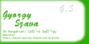 gyorgy szava business card